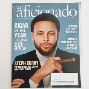 Cigar Aficionado Magazine January February, 2024 Four-Time NBA Champ Steph Curry